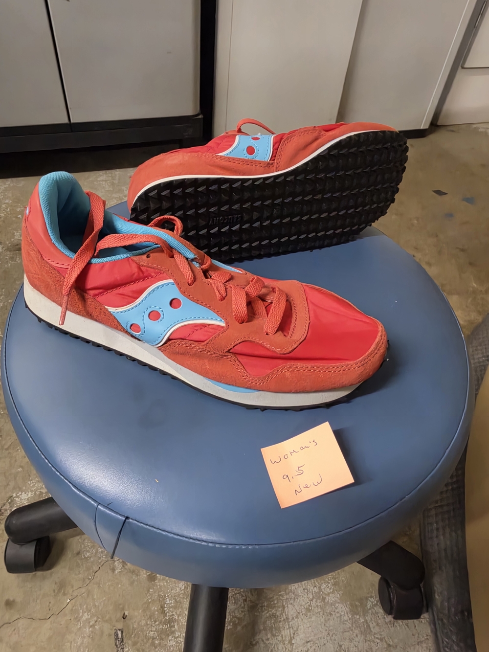 Saucony Kids Orange and Turquoise Retro Runner Sneakers